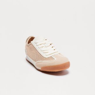 Zapatillas Deportivas Tejidas Bajas - Beige