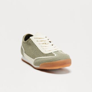 Zapatillas Deportivas de Tejido con Cordones - Verde