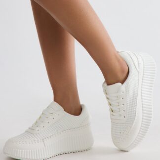 Zapatillas Deportivas de Plataforma en Blanco