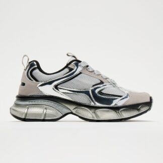 Zapatillas Deportivas Plateadas con Plataforma y Cordones