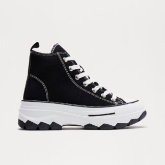 Zapatillas Deportivas de Plataforma Altas con Cordones